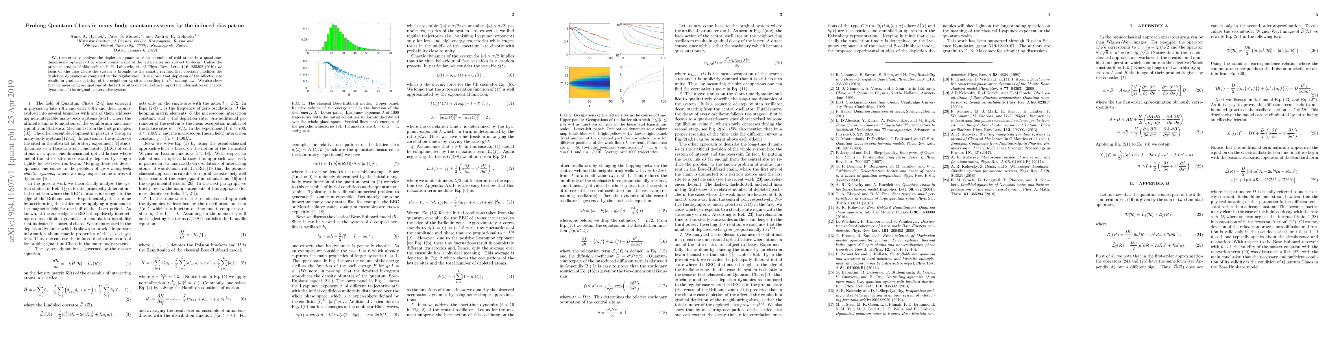 Thumbnail for Probing Quantum Chaos in many-body quantum systems by the induced
  dissipation