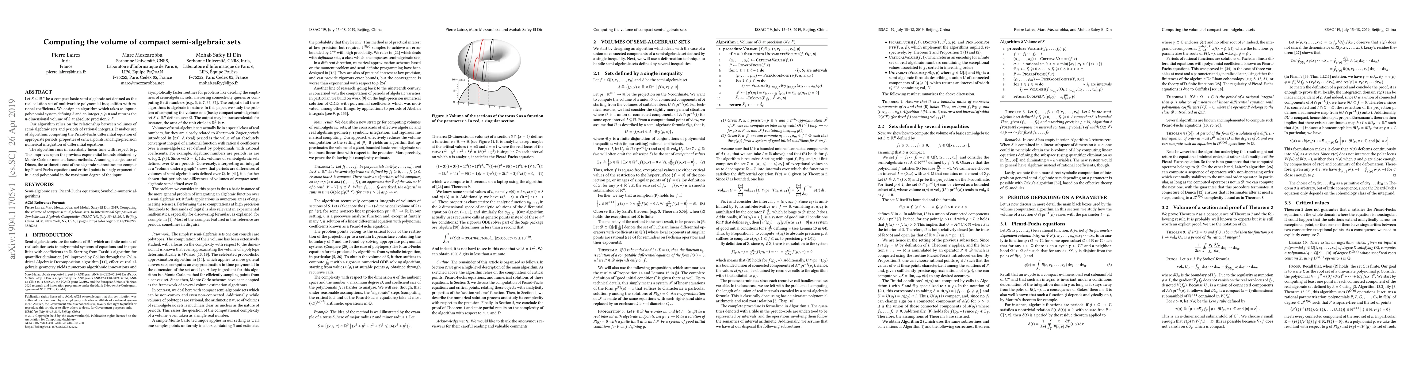 Thumbnail for Computing the volume of compact semi-algebraic sets