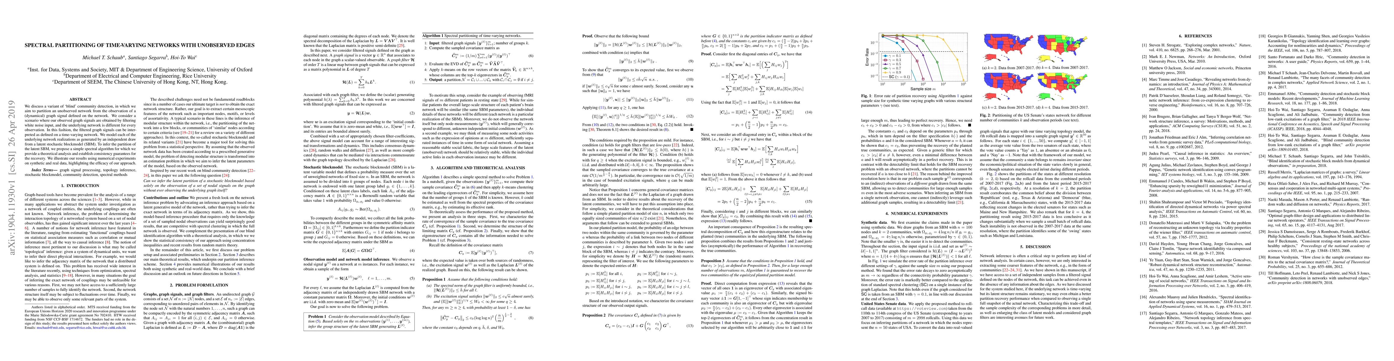 Thumbnail for Spectral partitioning of time-varying networks with unobserved edges