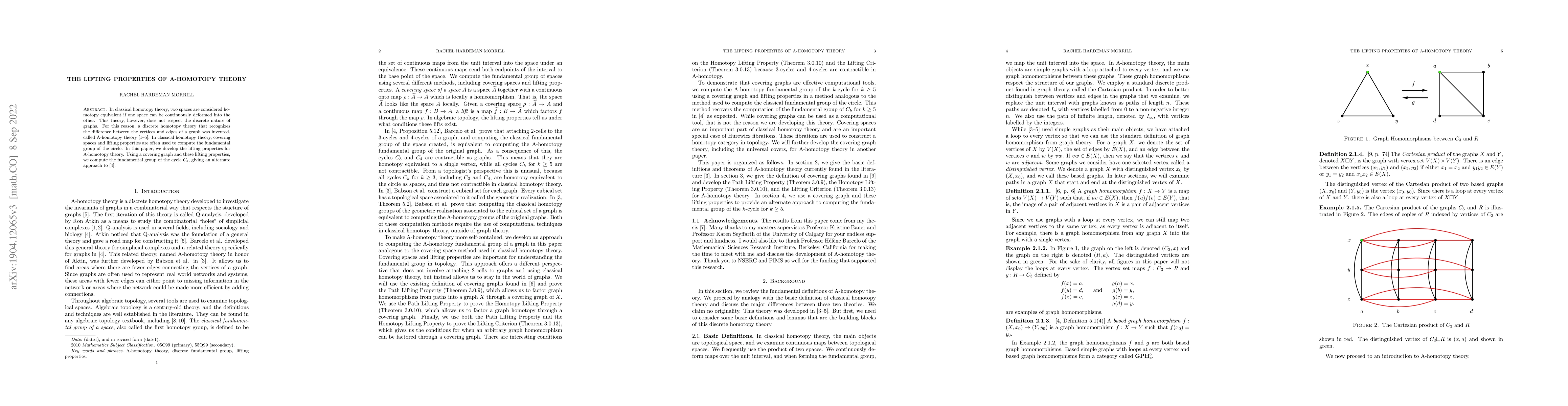 Thumbnail for The Lifting Properties of A-Homotopy Theory