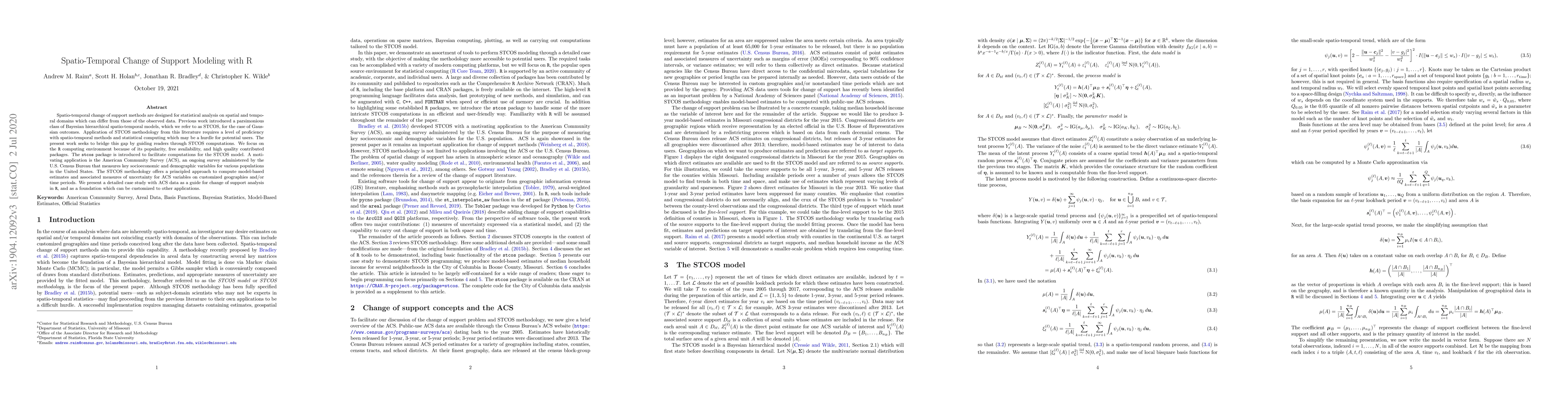Thumbnail for Spatio-Temporal Change of Support Modeling with R