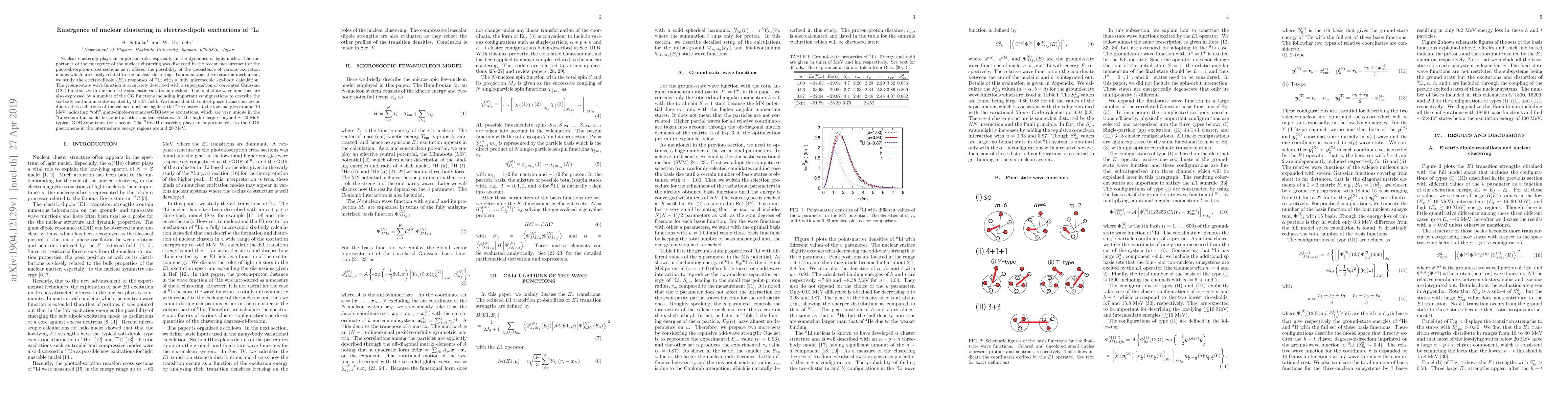 Thumbnail for Emergence of nuclear clustering in electric-dipole excitations of $^6$Li
