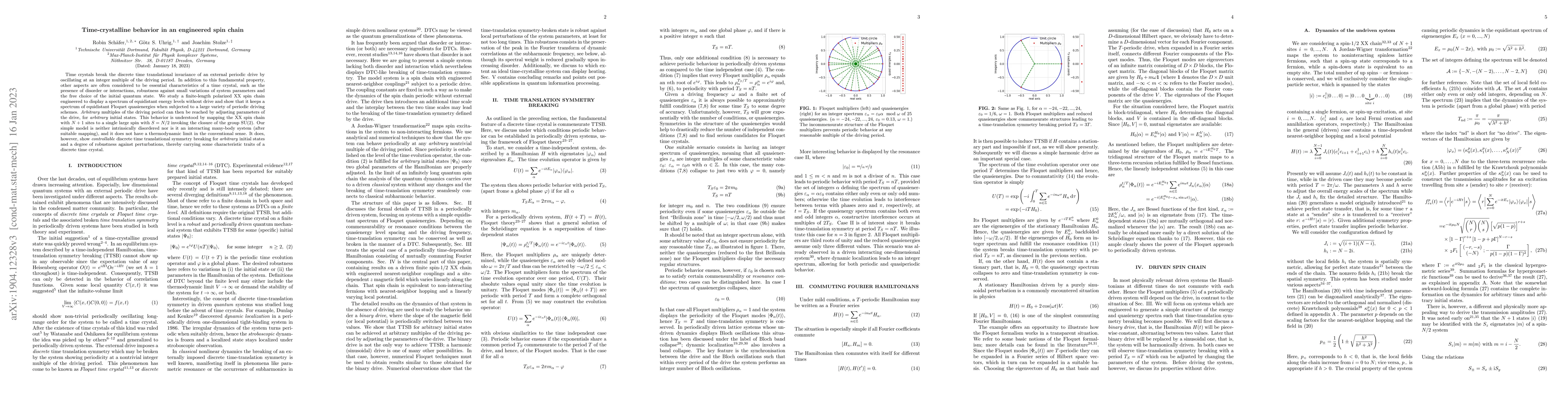 Thumbnail for Time-crystalline behavior in an engineered spin chain