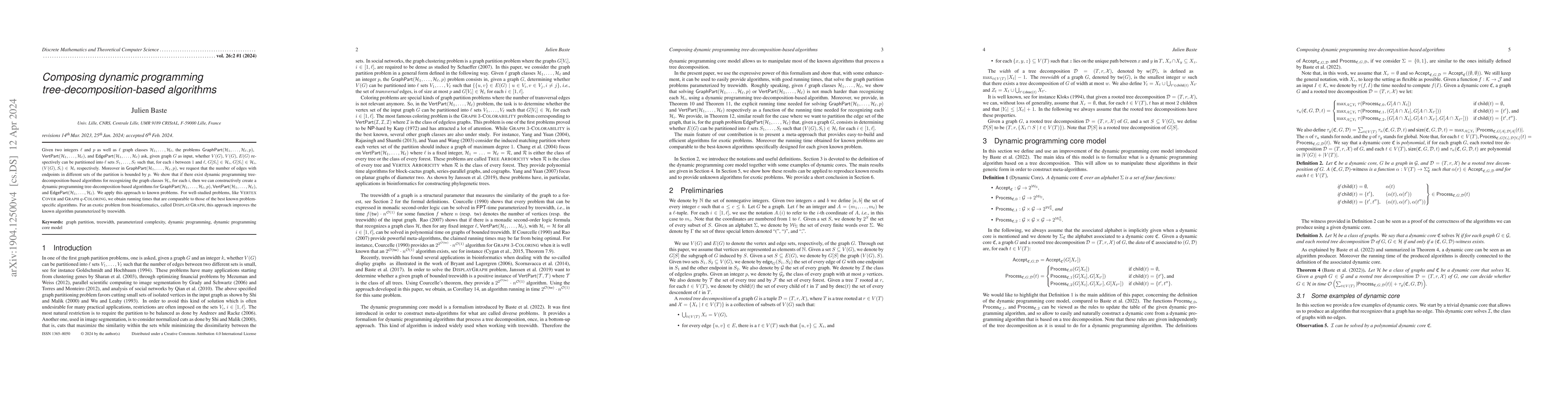Thumbnail for Composing dynamic programming tree-decomposition-based algorithms