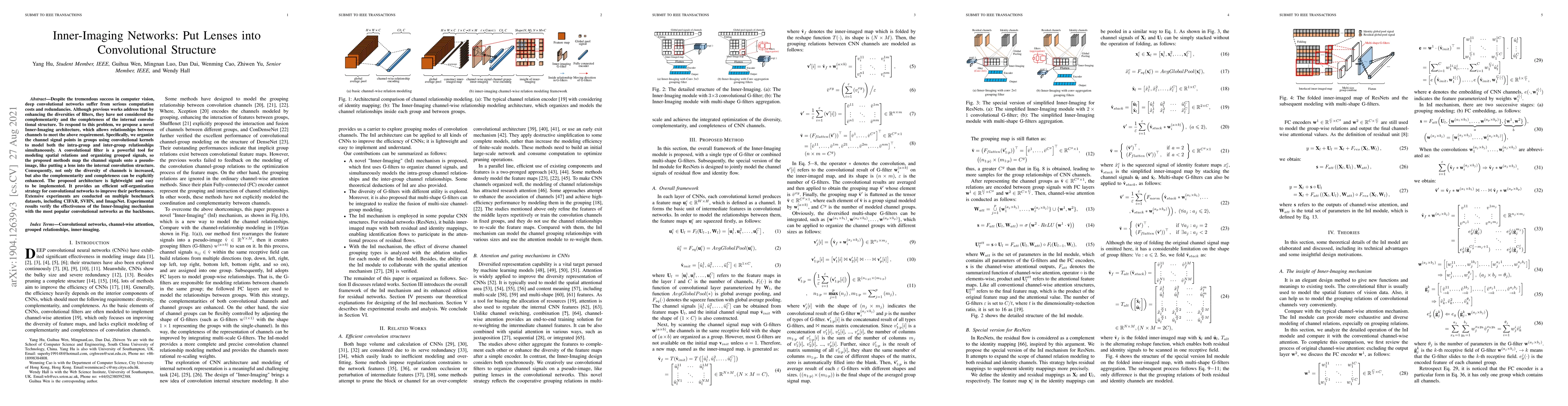 Thumbnail for Inner-Imaging Networks: Put Lenses into Convolutional Structure