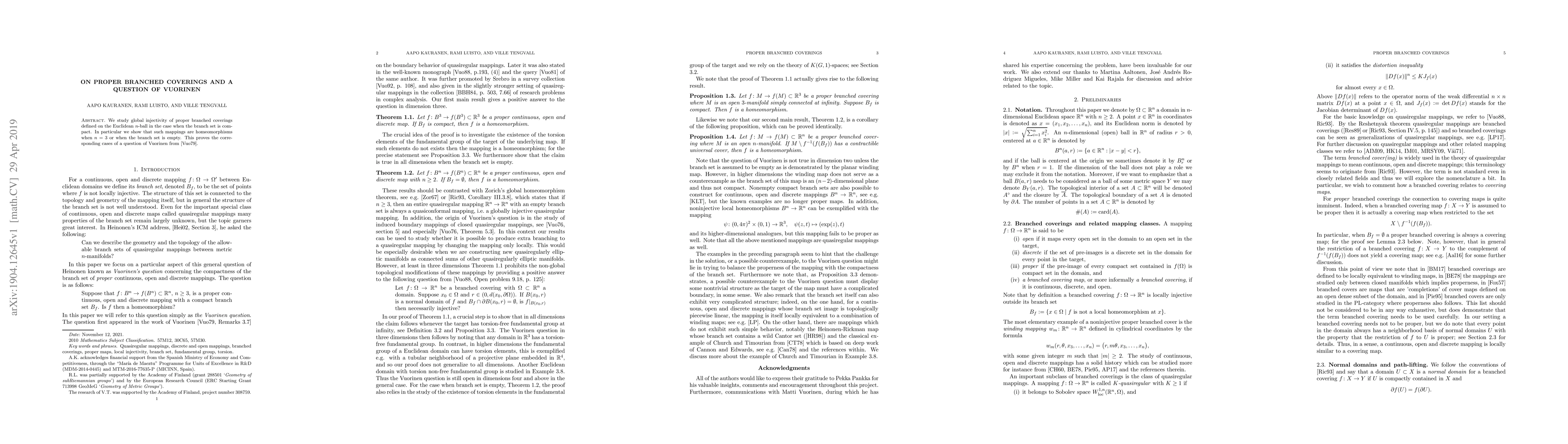 Thumbnail for On proper branched coverings and a question of Vuorinen