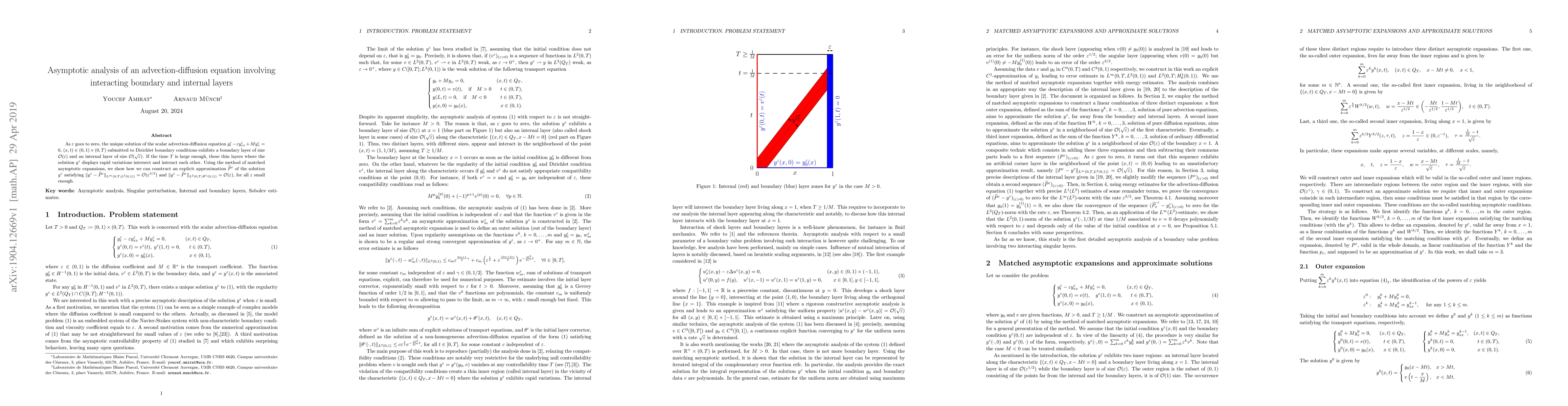 Thumbnail for Asymptotic analysis of an advection-diffusion equation involving
  interacting boundary and internal layers