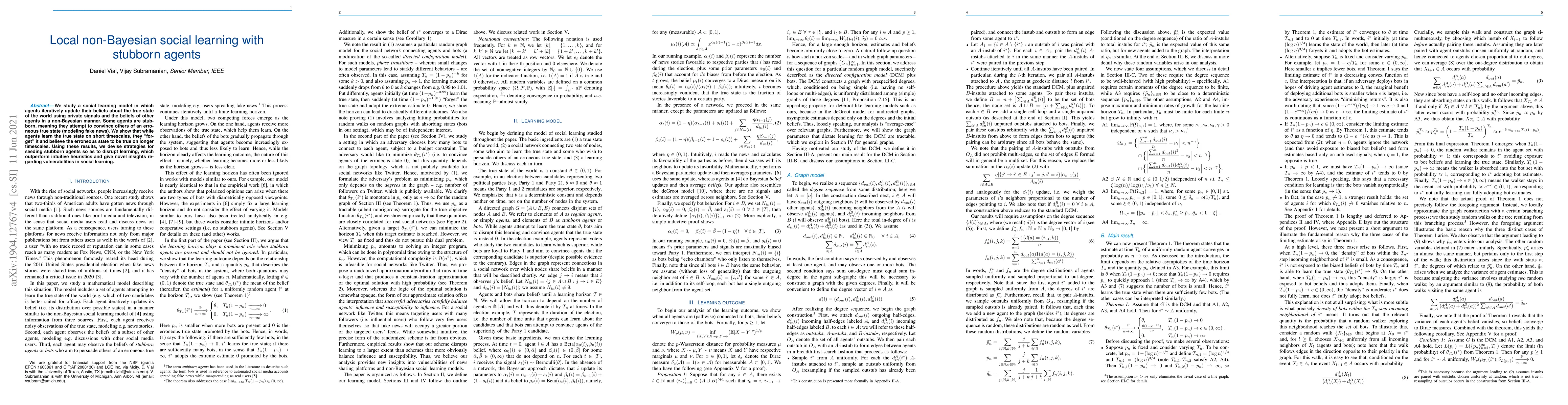 Thumbnail for Local non-Bayesian social learning with stubborn agents