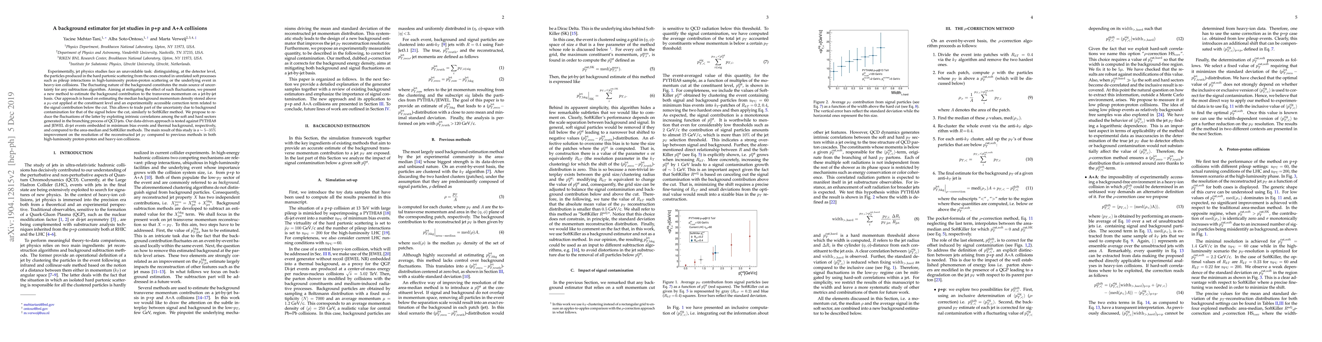 Thumbnail for A background estimator for jet studies in p+p and A+A collisions