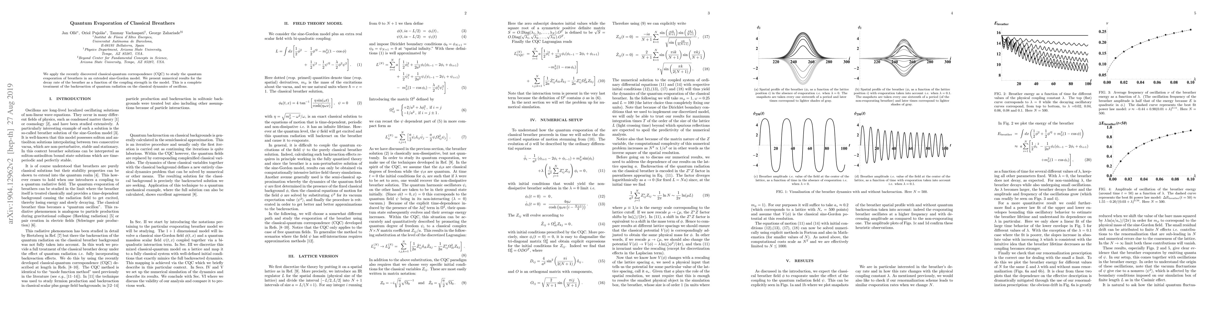 Thumbnail for Quantum Evaporation of Classical Breathers