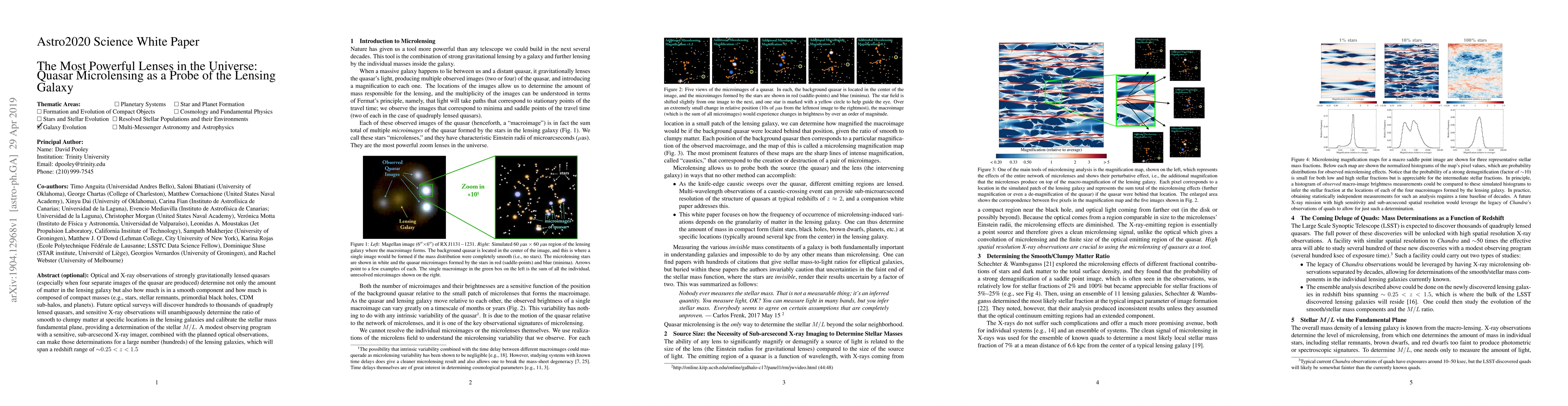 Thumbnail for The Most Powerful Lenses in the Universe: Quasar Microlensing as a Probe
  of the Lensing Galaxy