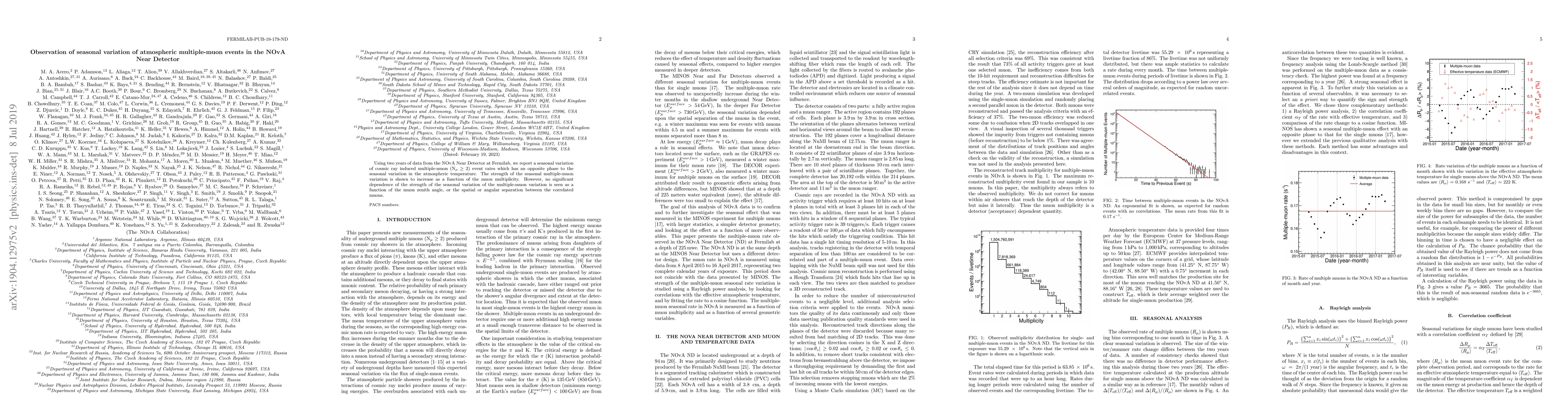 Thumbnail for Observation of seasonal variation of atmospheric multiple-muon events in
  the NOvA Near Detector