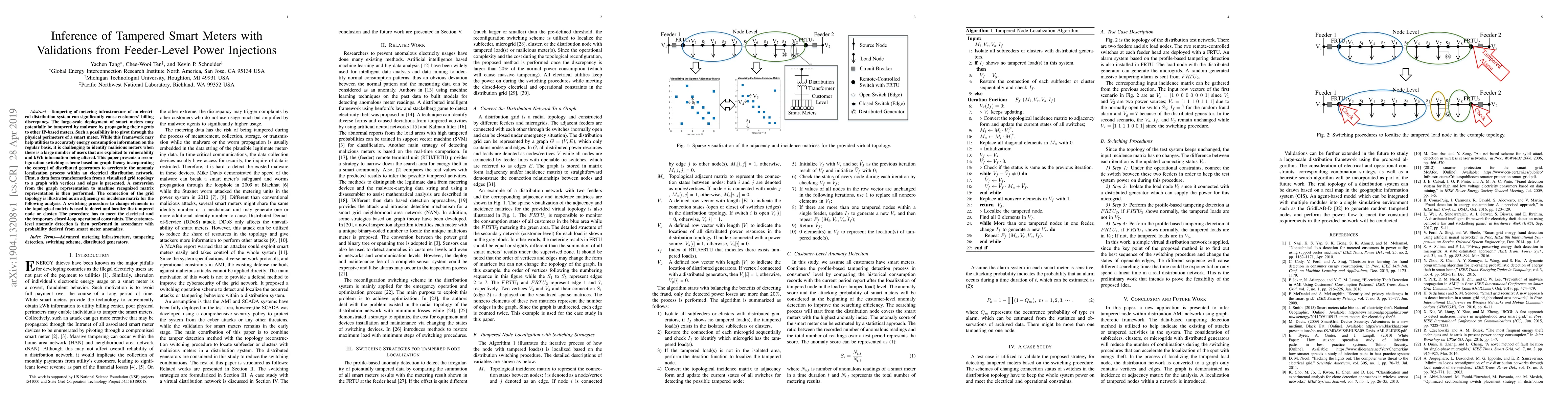Thumbnail for Inference of Tampered Smart Meters with Validations from Feeder-Level
  Power Injections