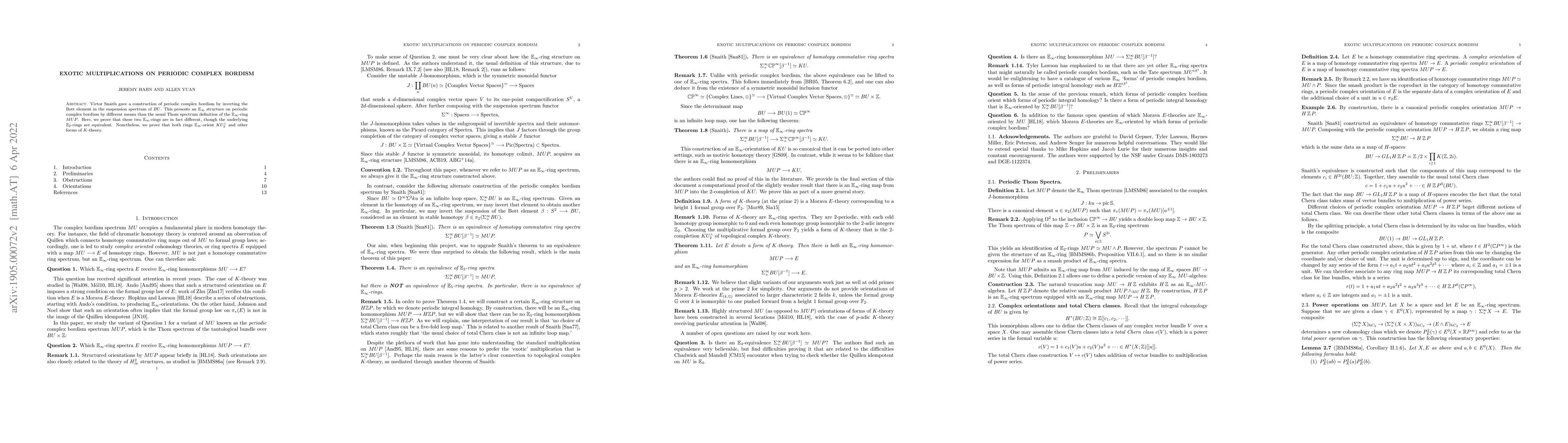Thumbnail for Exotic Multiplications on Periodic Complex Bordism