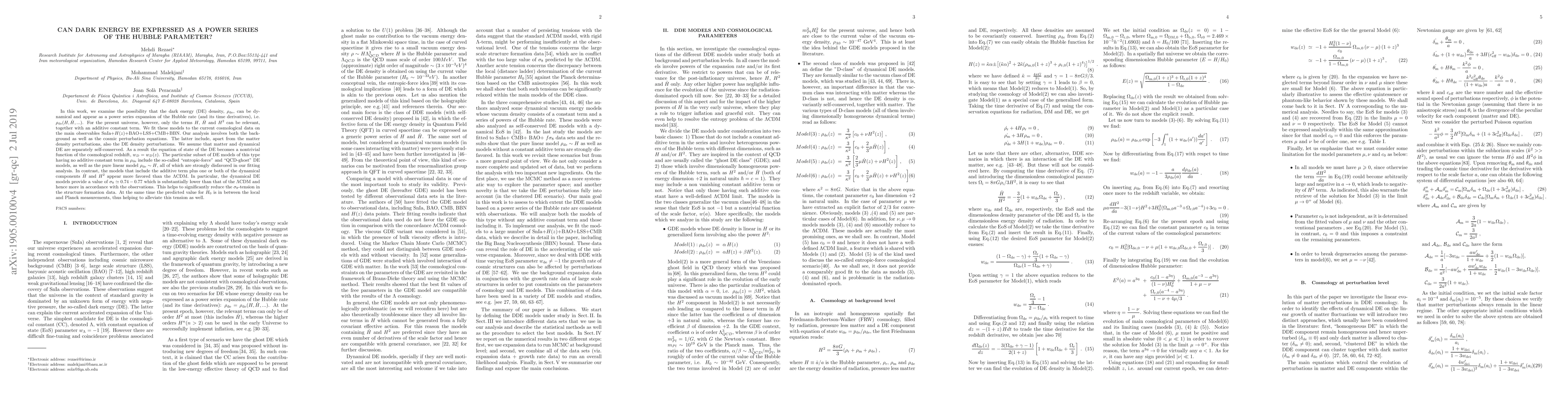Thumbnail for Can dark energy be expressed as a power series of the Hubble parameter?