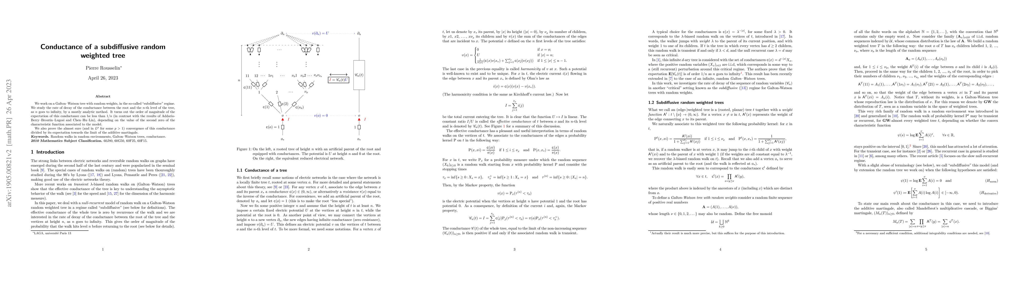Thumbnail for Conductance of a subdiffusive random weighted tree