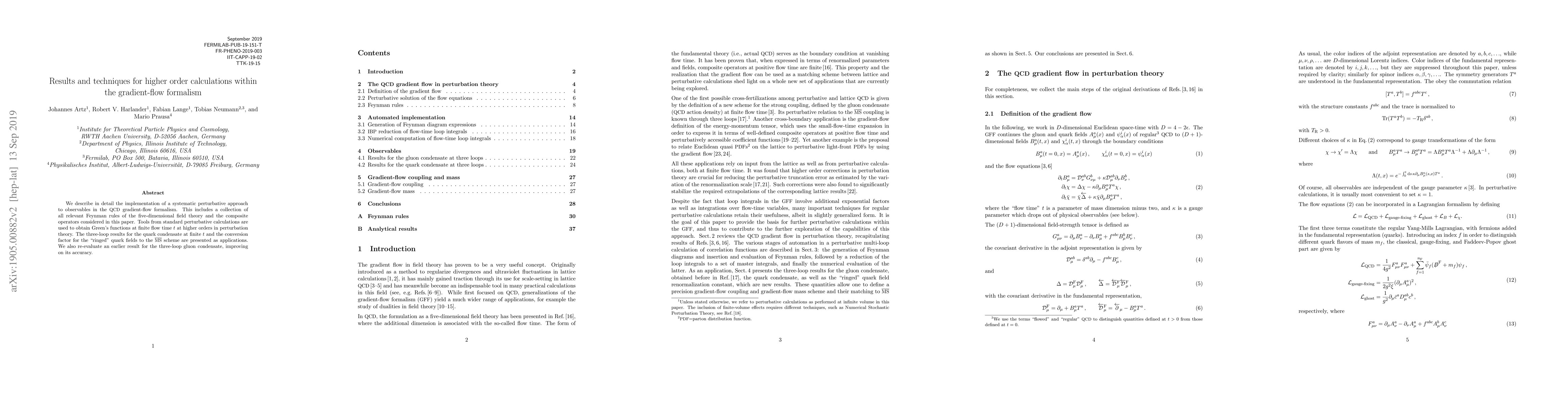 Thumbnail for Results and techniques for higher order calculations within the
  gradient-flow formalism