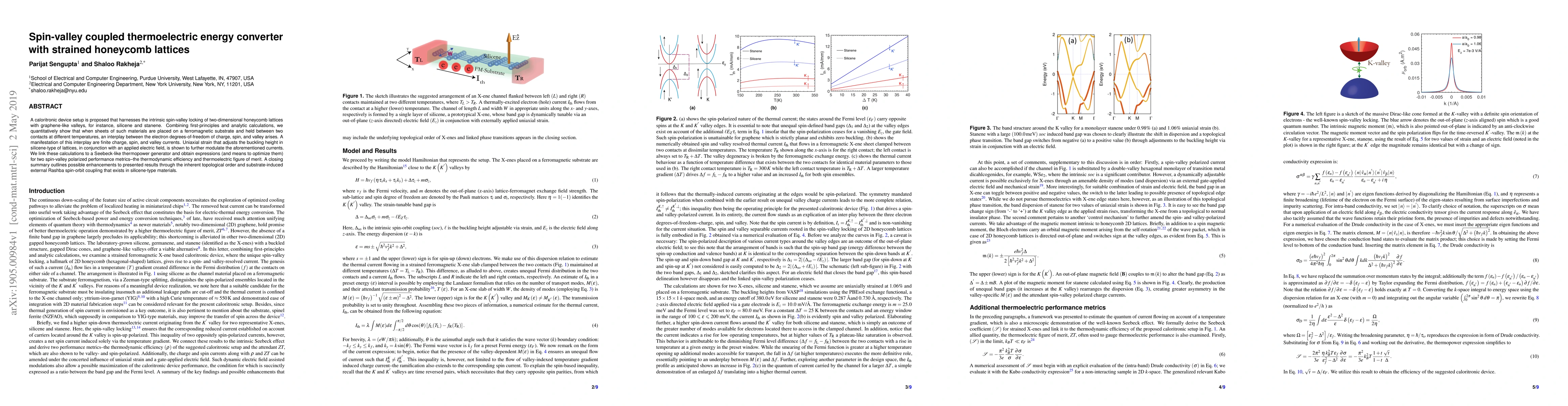 Thumbnail for Spin-valley coupled thermoelectric energy converter with strained
  honeycomb lattices