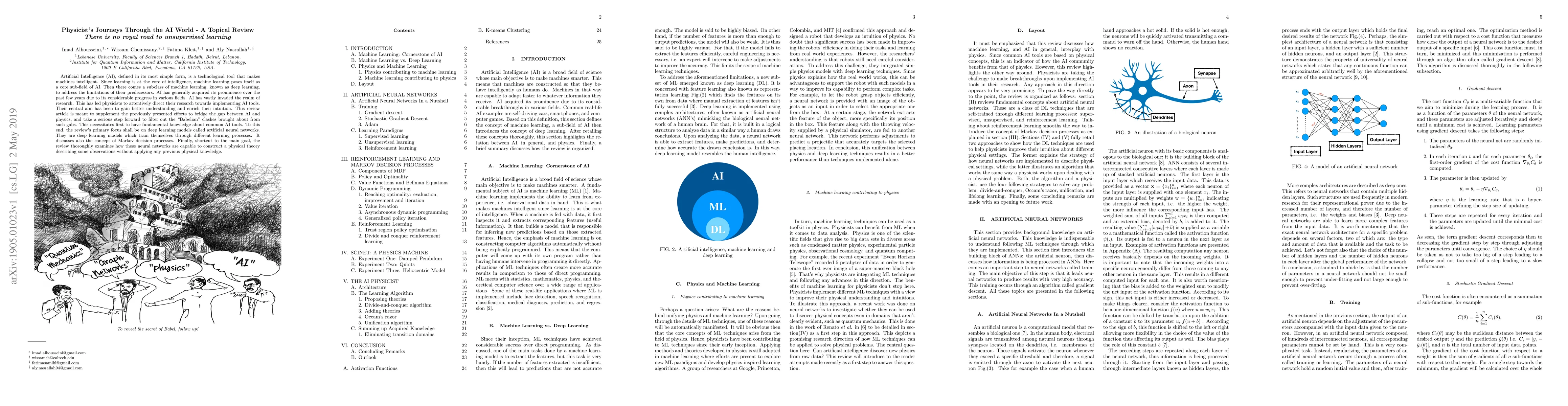 Thumbnail for Physicist's Journeys Through the AI World - A Topical Review. There is
  no royal road to unsupervised learning