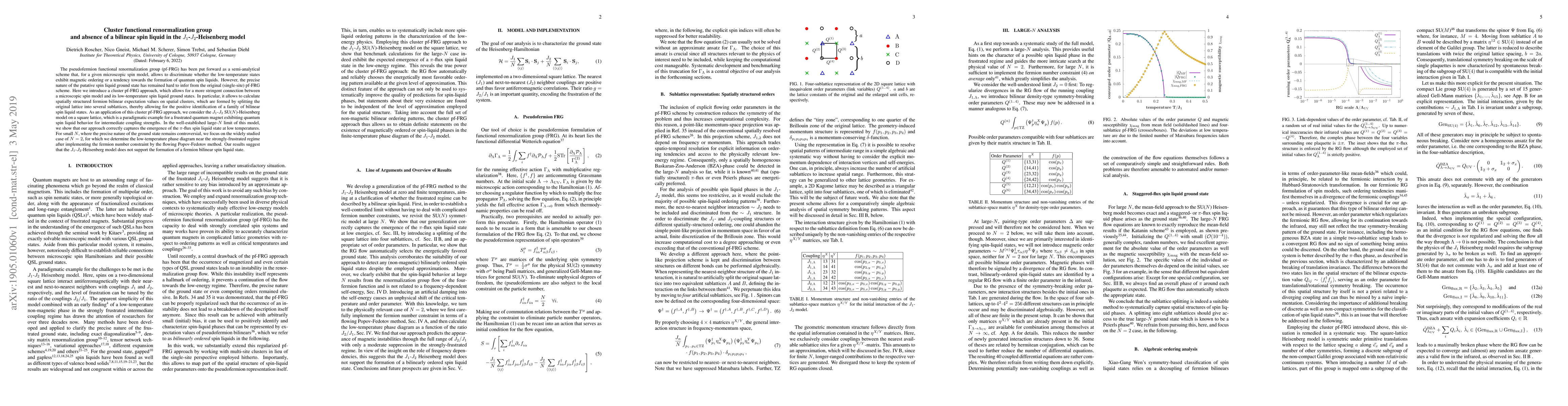 Thumbnail for Cluster functional renormalization group and absence of a bilinear spin
  liquid in the $J_1$-$J_2$-Heisenberg model