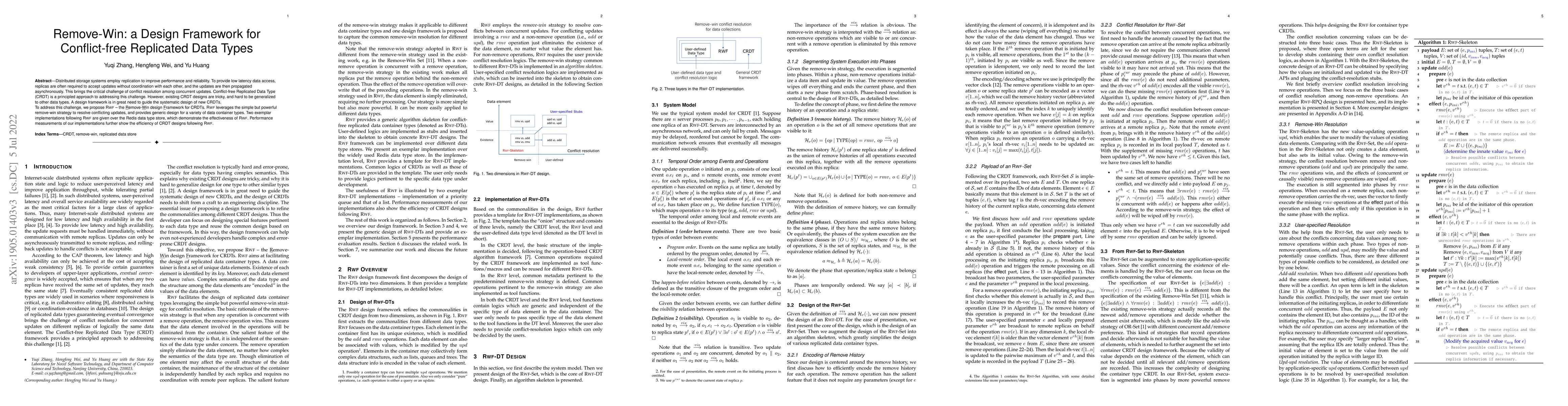 Thumbnail for Remove-Win: a Design Framework for Conflict-free Replicated Data Types