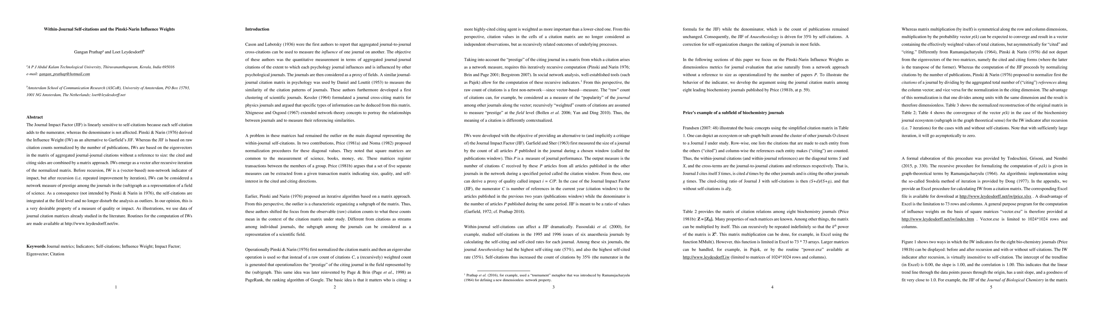 Thumbnail for Within-Journal Self-citations and the Pinski-Narin Influence Weights