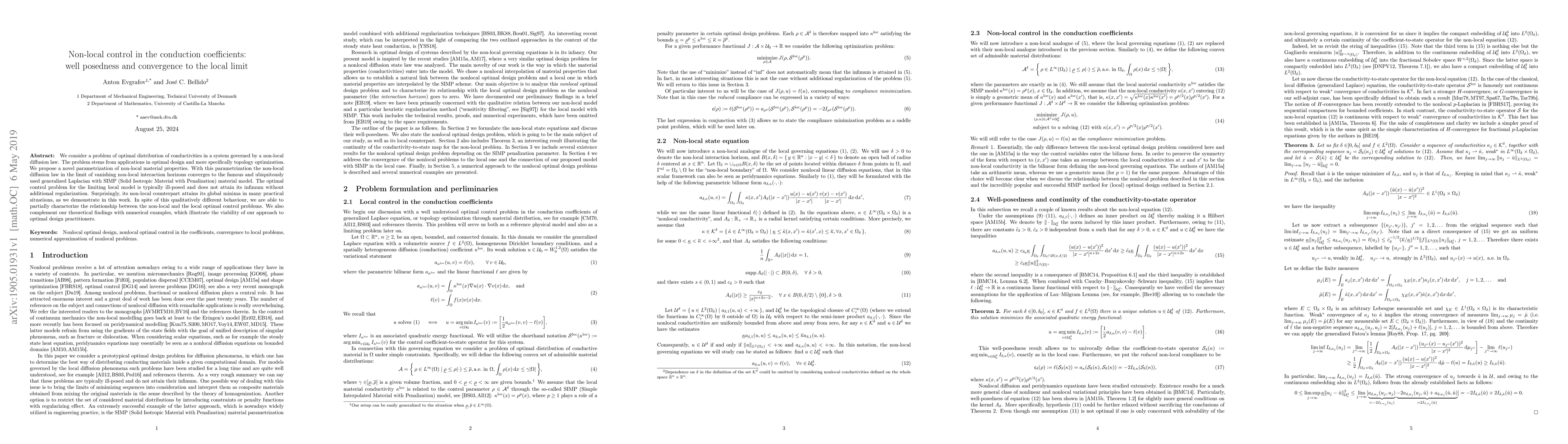 Thumbnail for Non-local control in the conduction coefficients: well posedness and
  convergence to the local limit