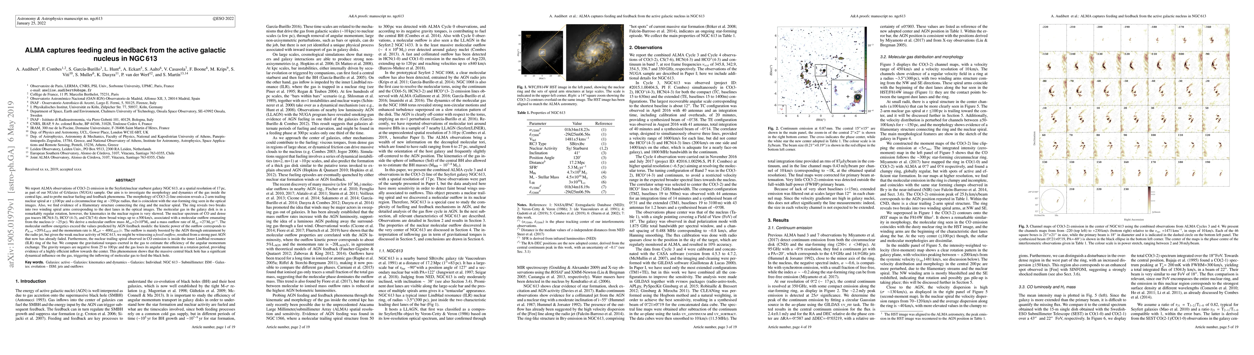 Thumbnail for ALMA captures feeding and feedback from the active galactic nucleus in
  NGC613