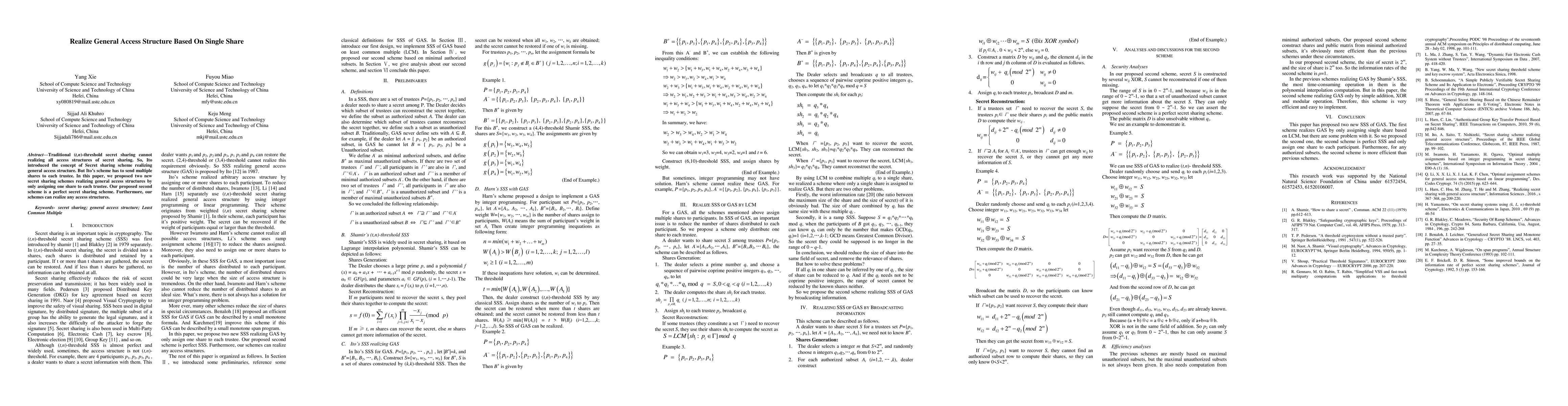 Thumbnail for Realize General Access Structure Based On Single Share