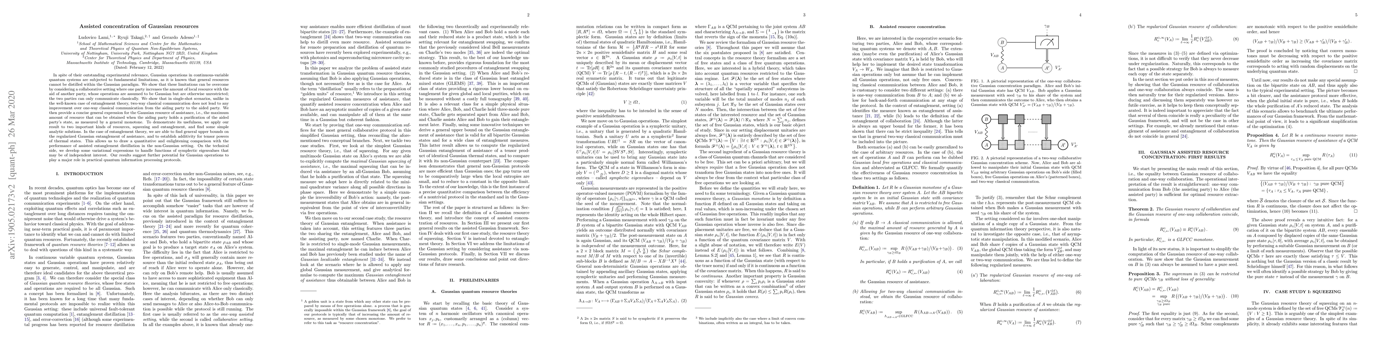 Thumbnail for Assisted concentration of Gaussian resources