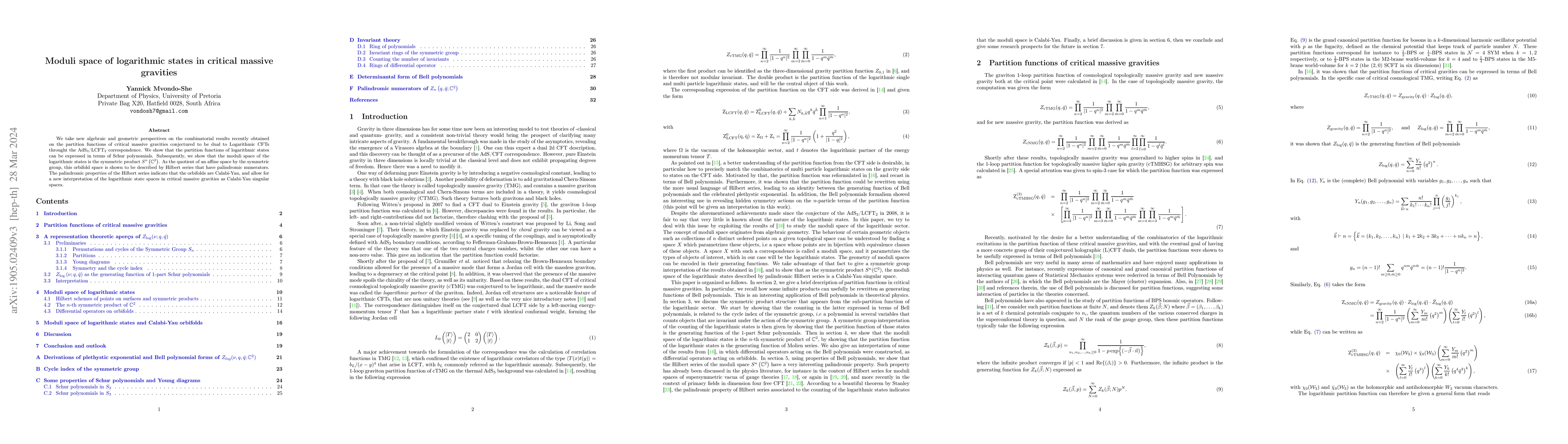 Thumbnail for Moduli space of logarithmic states in critical massive gravities