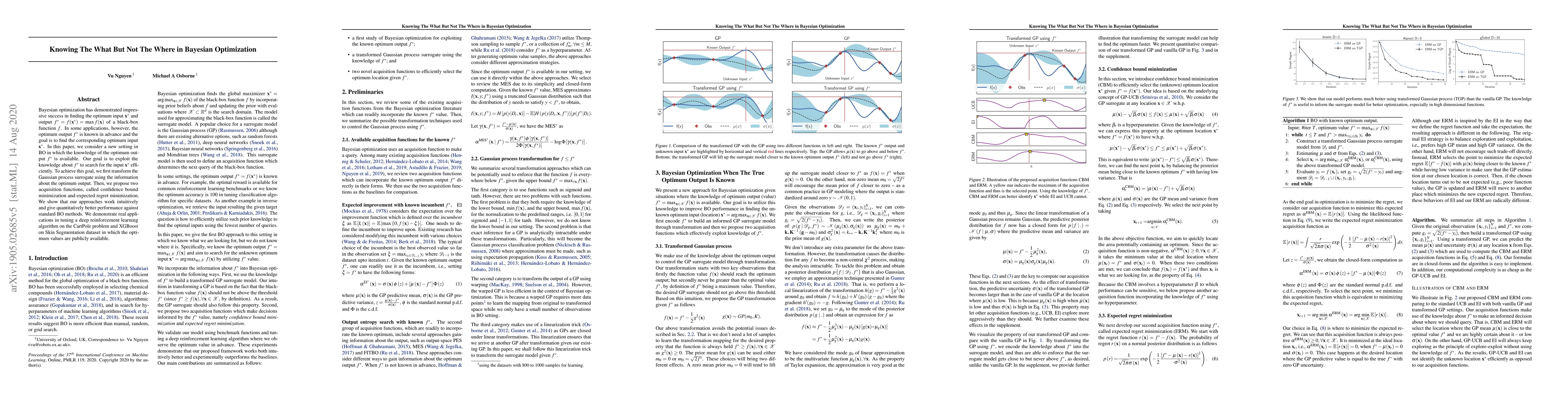 Thumbnail for Knowing The What But Not The Where in Bayesian Optimization