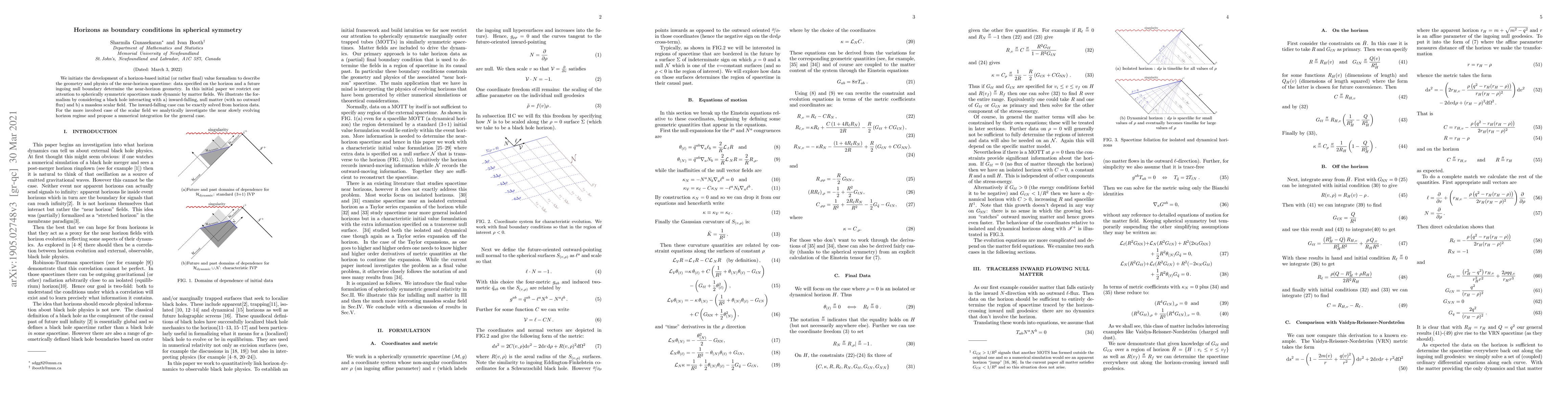 Thumbnail for Horizons as boundary conditions in spherical symmetry