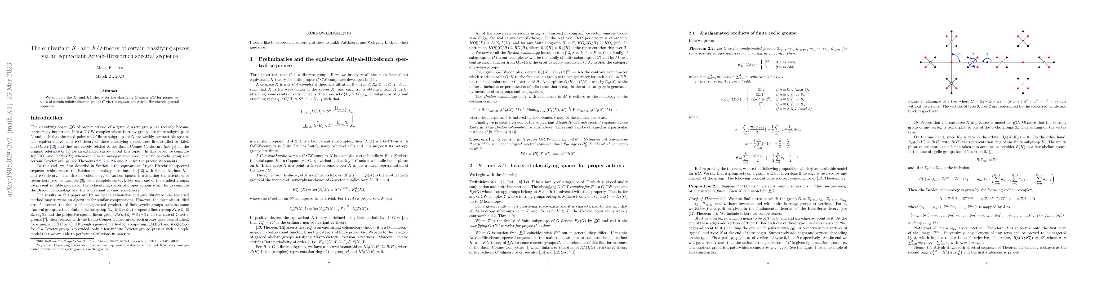 Thumbnail for The equivariant K- and KO-theory of certain classifying spaces via an
  equivariant Atiyah-Hirzebruch spectral sequence