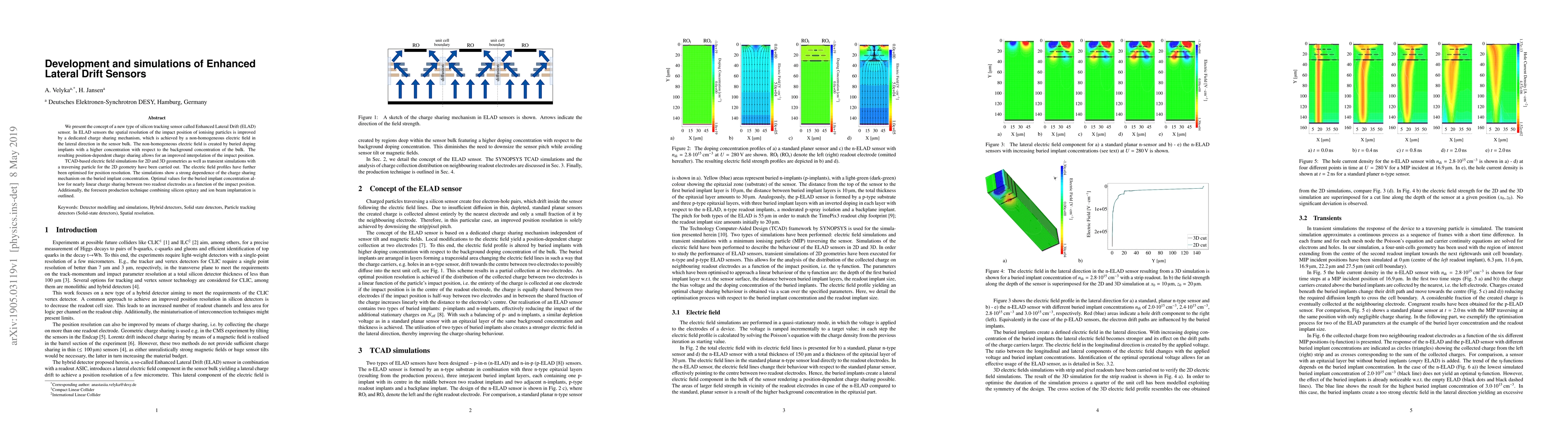 Thumbnail for Development and simulations of Enhanced Lateral Drift Sensors
