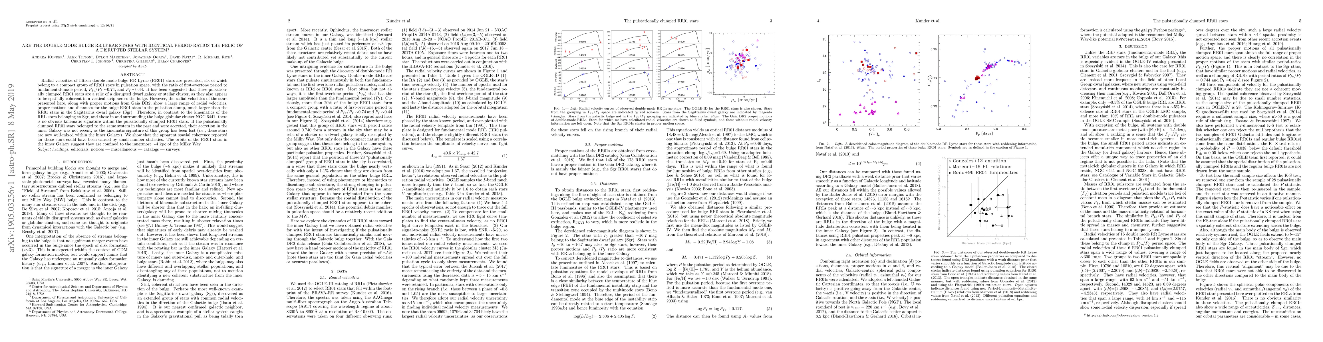 Thumbnail for Are the double-mode bulge RR Lyrae stars with identical period-ratios
  the relic of a disrupted stellar system?