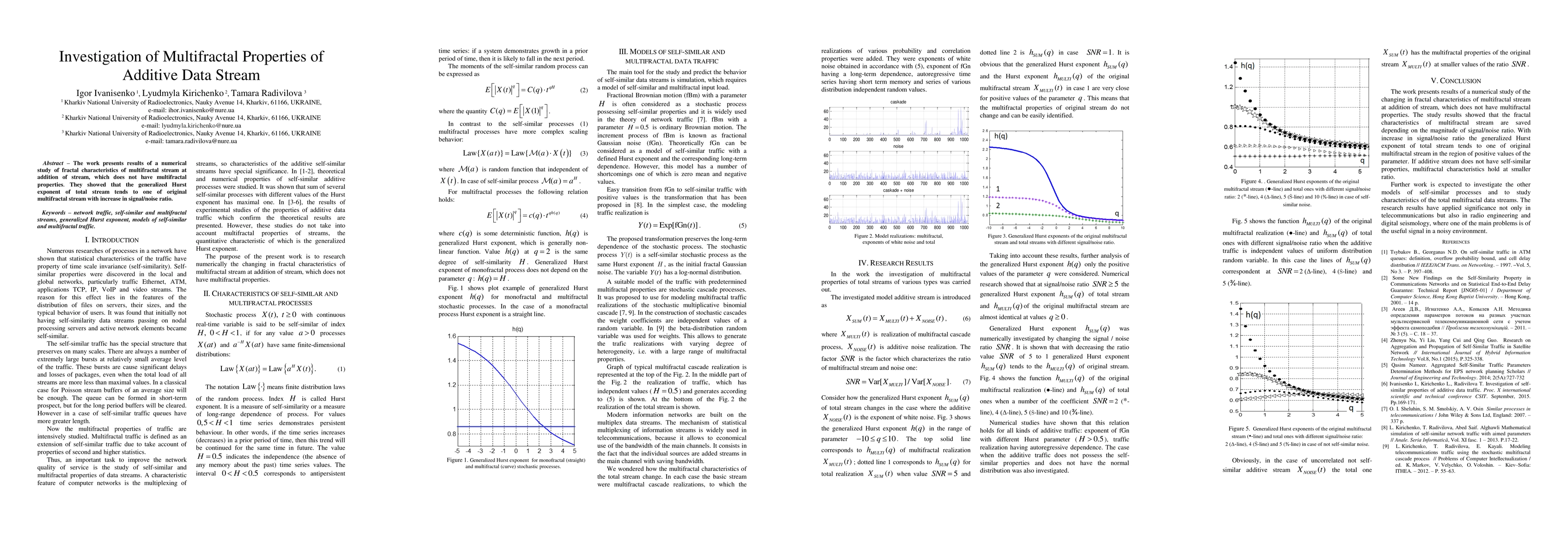 Thumbnail for Investigation of Multifractal Properties of Additive Data Stream