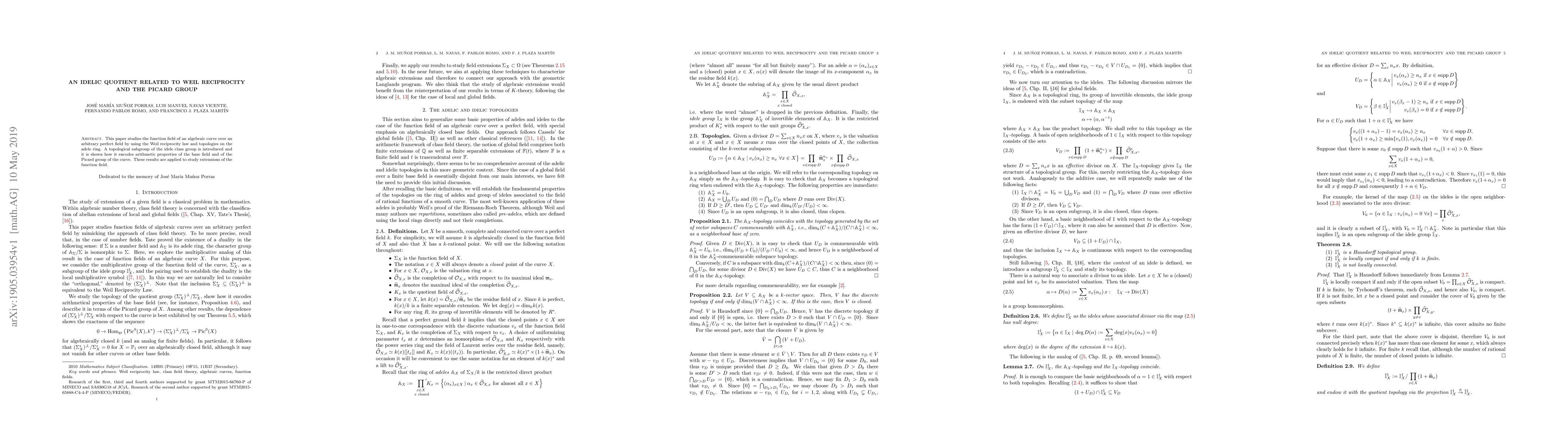 Thumbnail for An idelic quotient related to Weil reciprocity and the Picard group