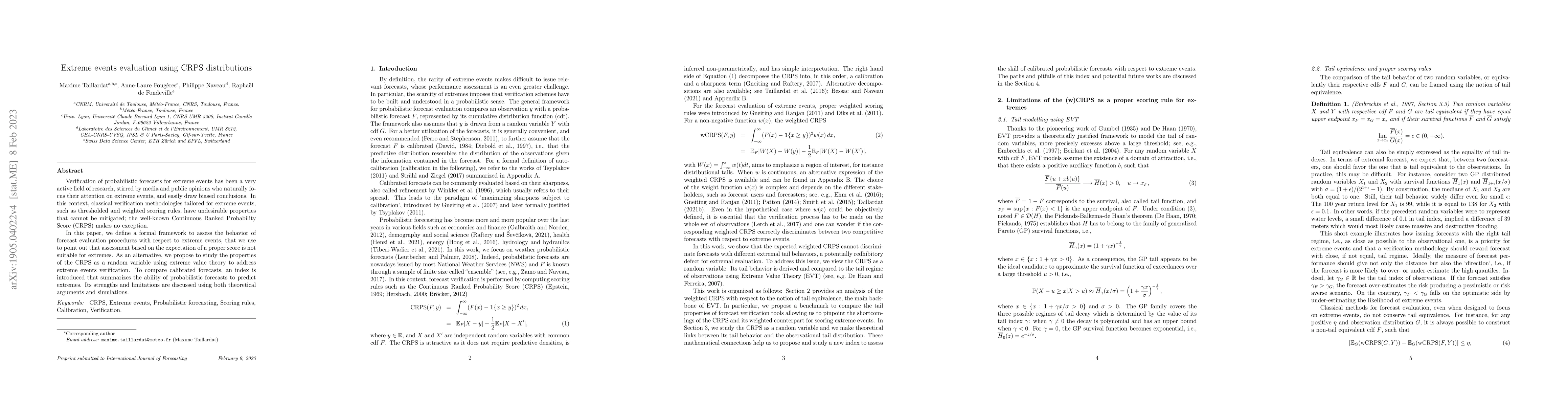 Thumbnail for Evaluating probabilistic forecasts of extremes using continuous ranked
  probability score distributions