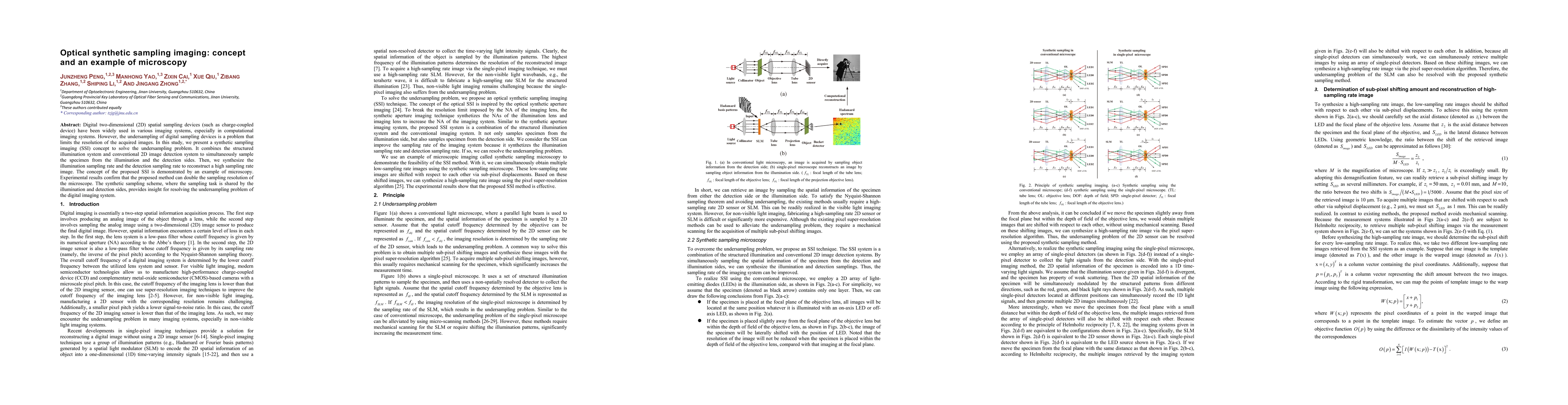 Thumbnail for Optical synthetic sampling imaging: concept and an example of microscopy
