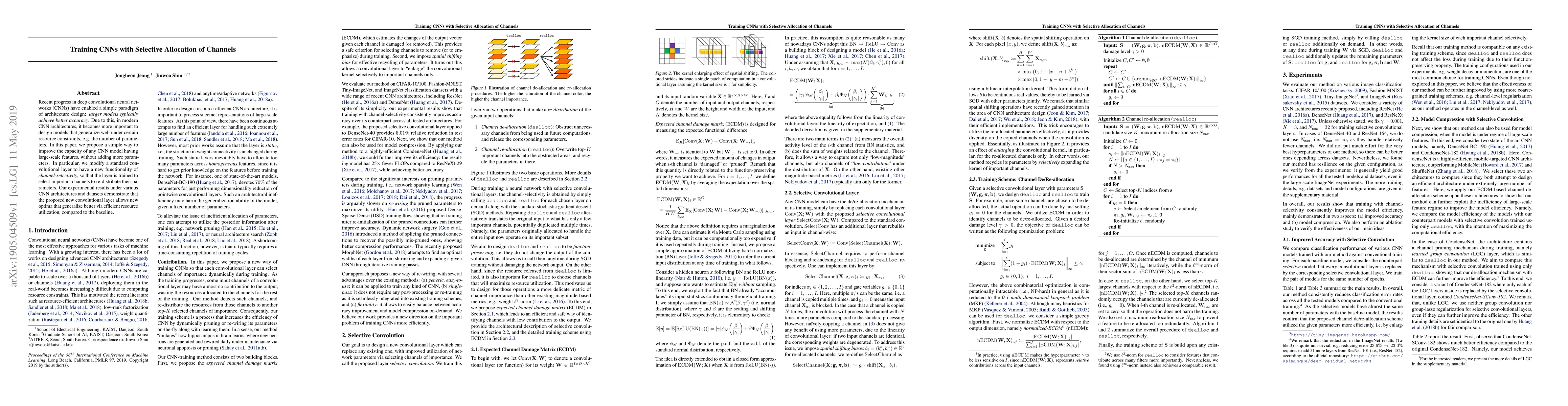 Thumbnail for Training CNNs with Selective Allocation of Channels