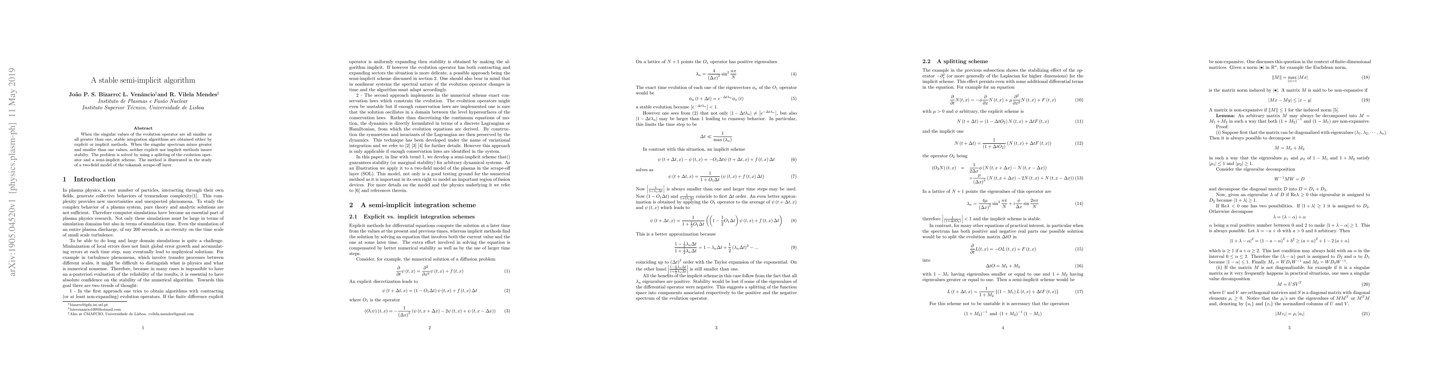Thumbnail for A stable semi-implicit algorithm