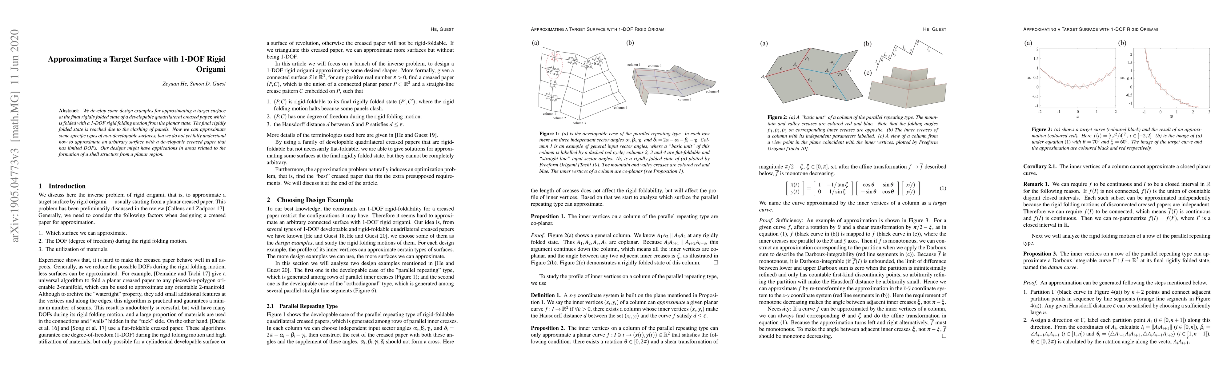 Thumbnail for Approximating a Target Surface with 1-DOF Rigid Origami