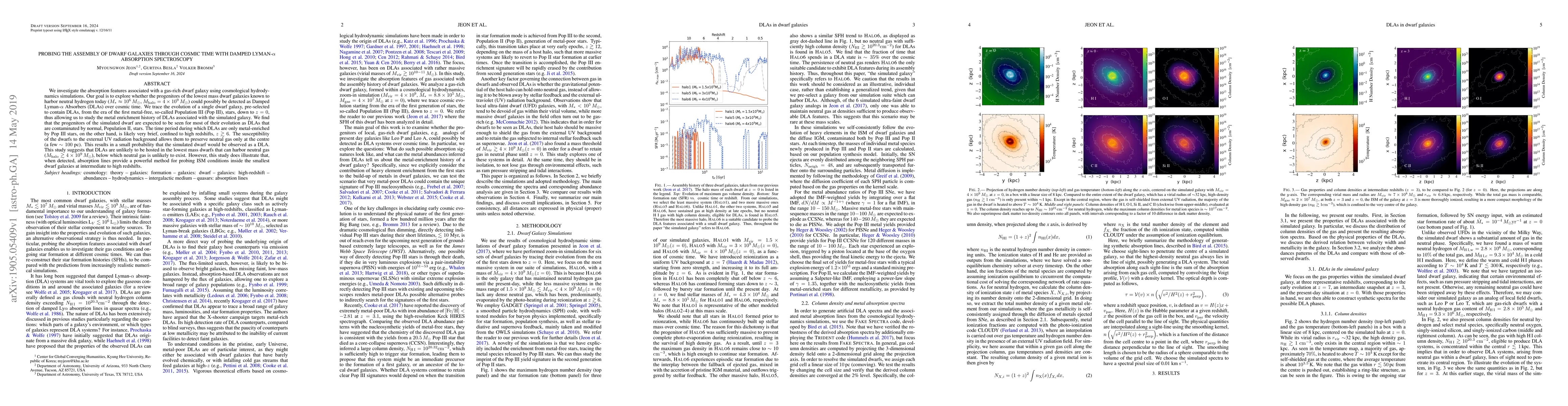 Thumbnail for Probing the assembly of dwarf galaxies through cosmic time with damped
  Lyman-$\alpha$ absorption spectroscopy