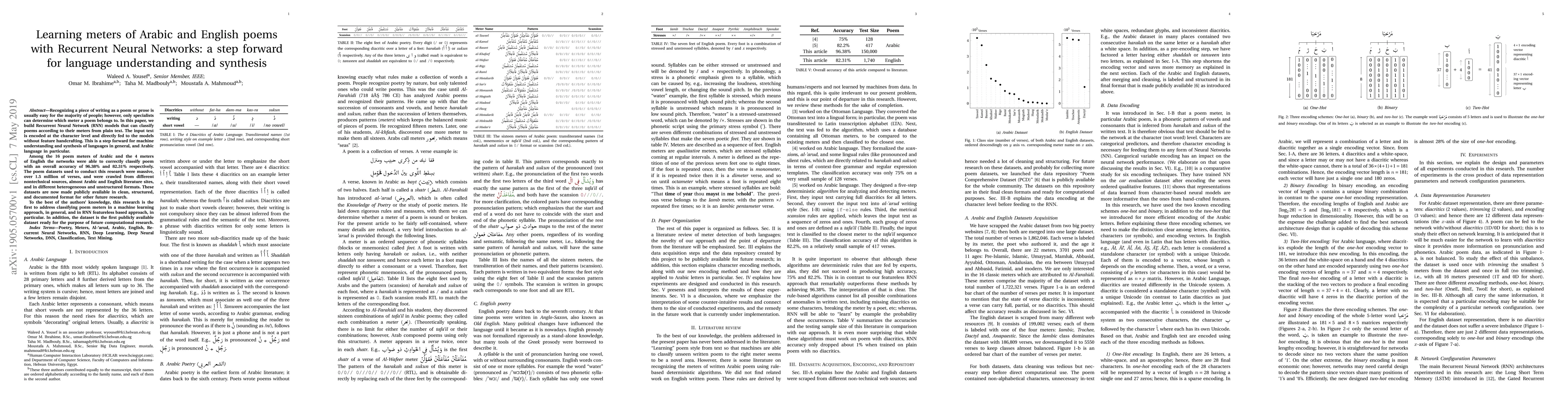Thumbnail for Learning meters of Arabic and English poems with Recurrent Neural
  Networks: a step forward for language understanding and synthesis