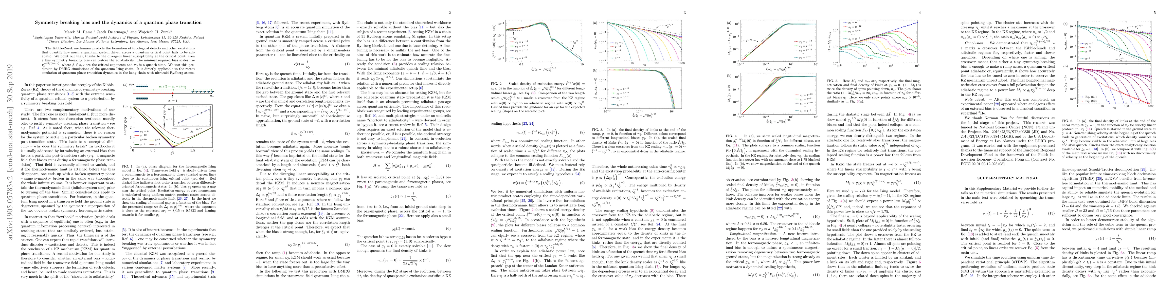 Thumbnail for Symmetry breaking bias and the dynamics of a quantum phase transition