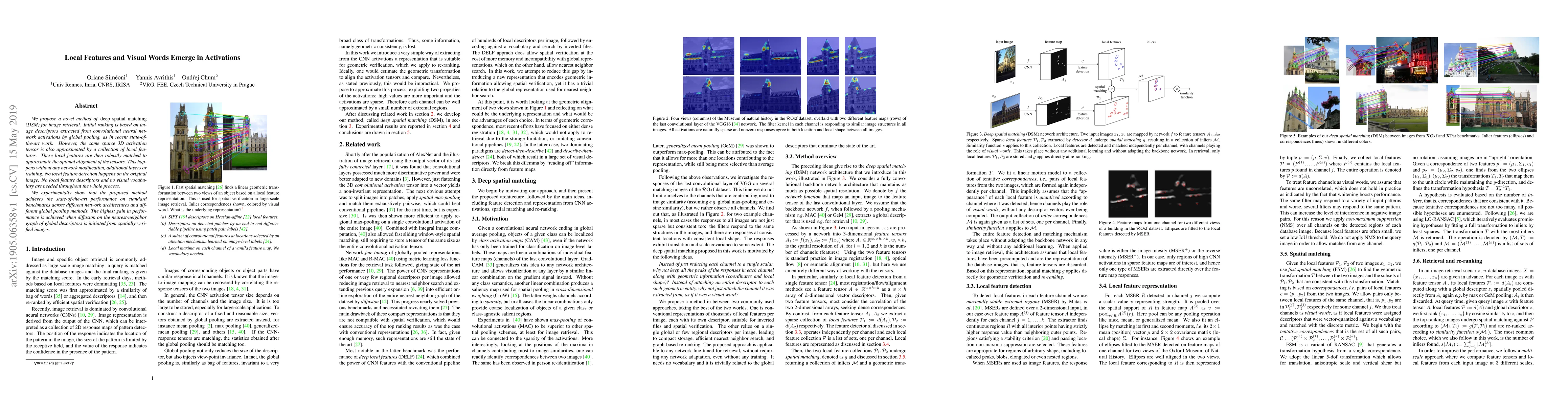 Thumbnail for Local Features and Visual Words Emerge in Activations