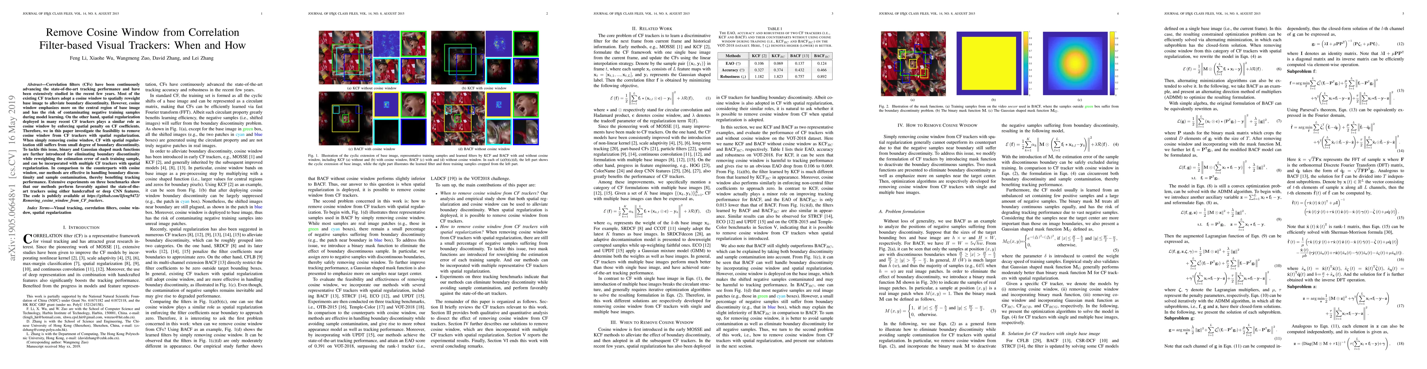 Thumbnail for Remove Cosine Window from Correlation Filter-based Visual Trackers: When
  and How