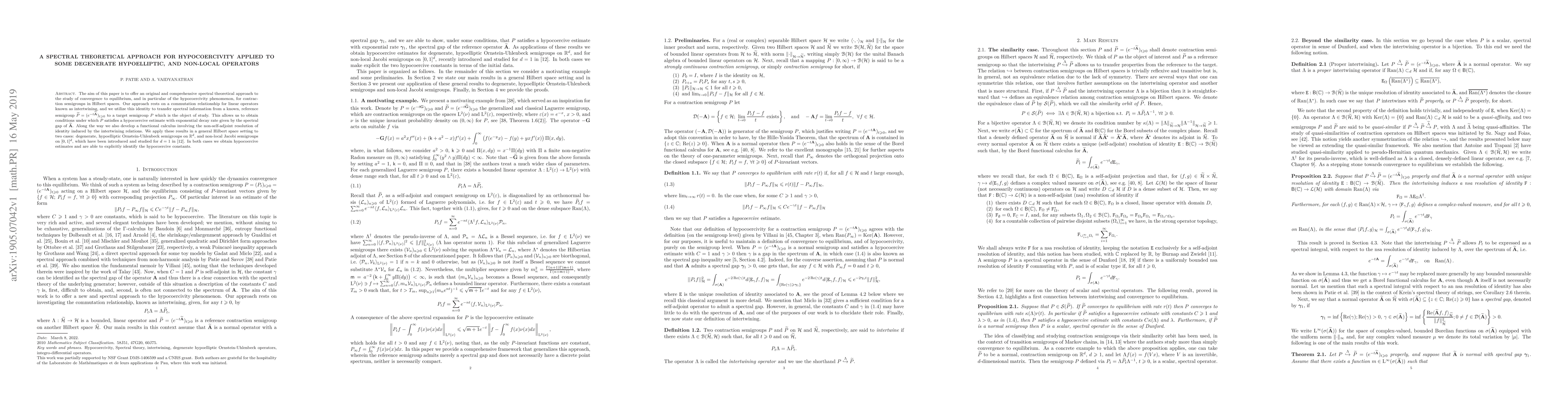 Thumbnail for A spectral theoretical approach for hypocoercivity applied to some
  degenerate hypoelliptic, and non-local operators