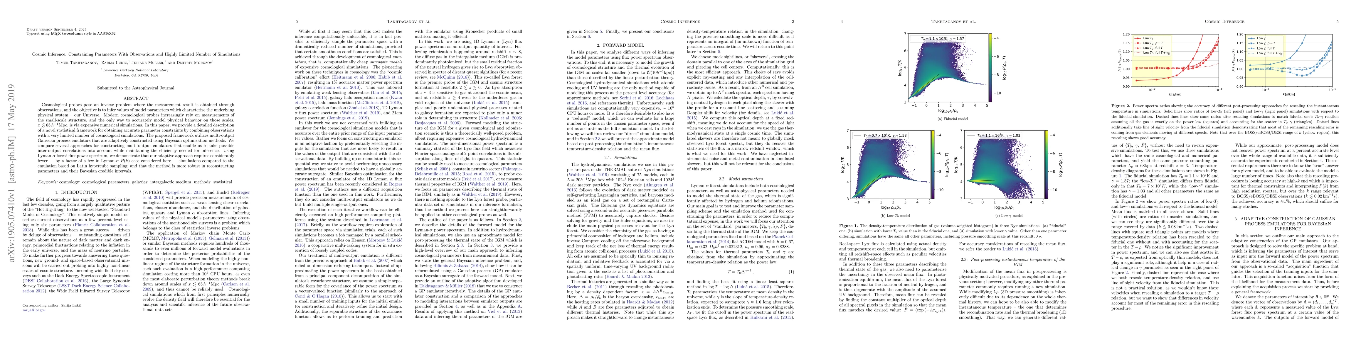 Thumbnail for Cosmic Inference: Constraining Parameters With Observations and Highly
  Limited Number of Simulations